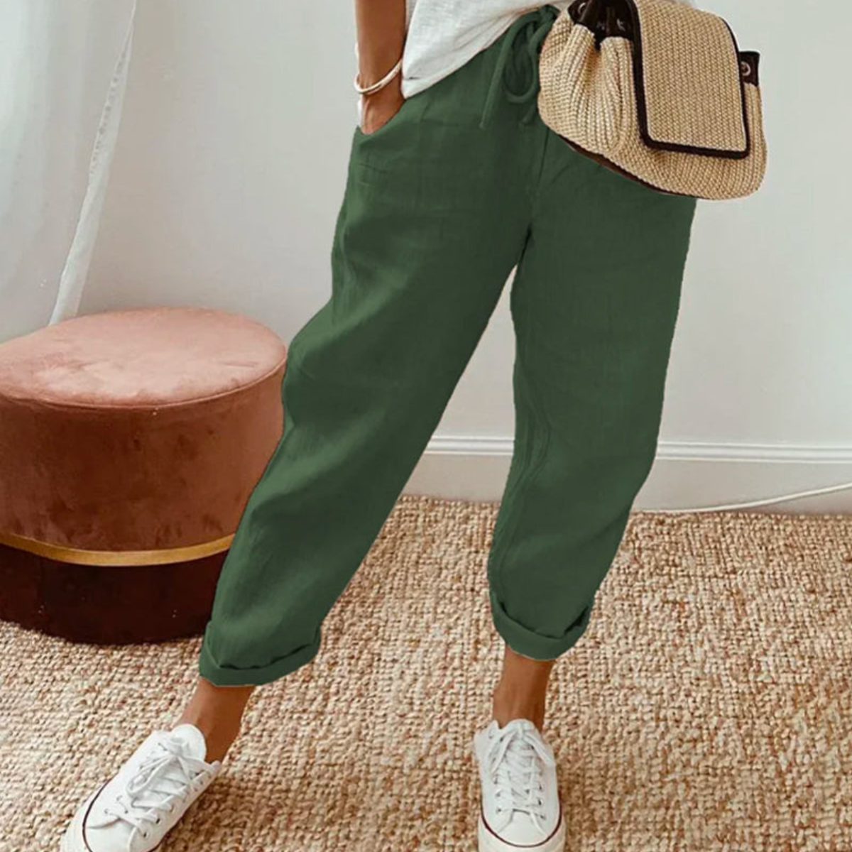 Variant image for Damesbroek Lichte Springbroek met Elastische Band-25