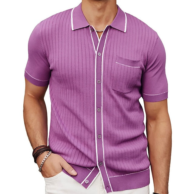 Heren Poloshirt - Elegant - Ademend - Zomer - Comfortabele Pasvorm-1