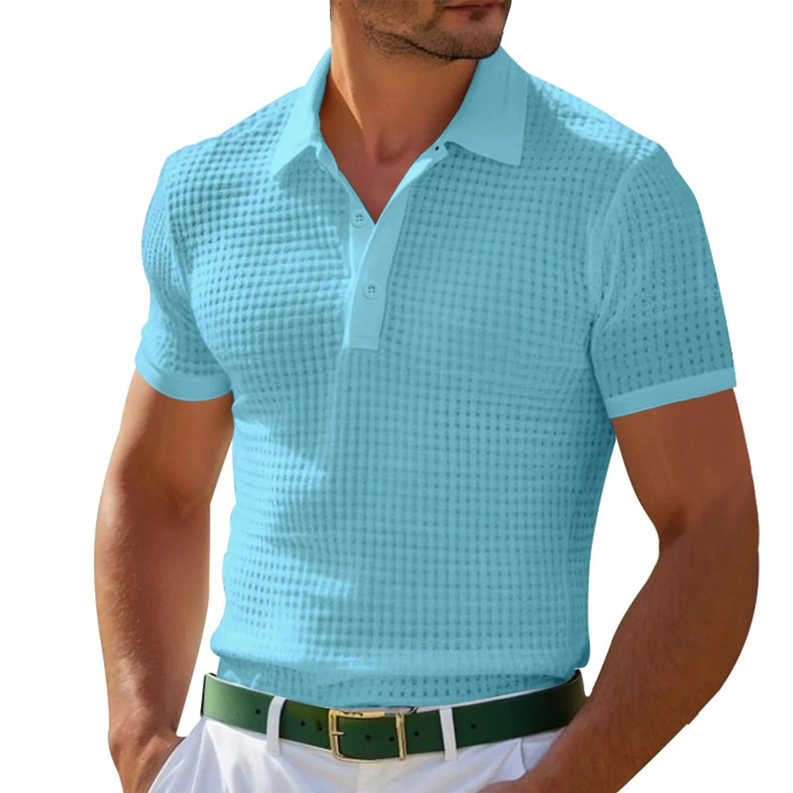 Heren Polo - Ademend Poloshirt - Zwarte Polo Lange Mouw - Comfortabel-5
