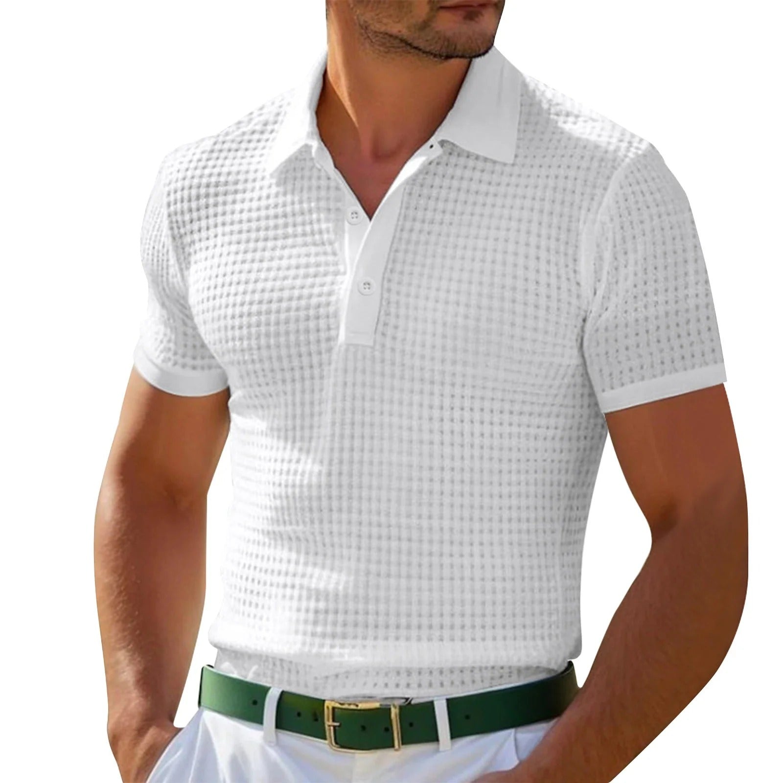 Heren Polo - Ademend Poloshirt - Zwarte Polo Lange Mouw - Comfortabel-1
