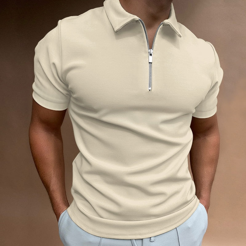 Variant image for Heren Poloshirt - Ritssluiting - Sportieve Elegantie - Ademend Katoen-37