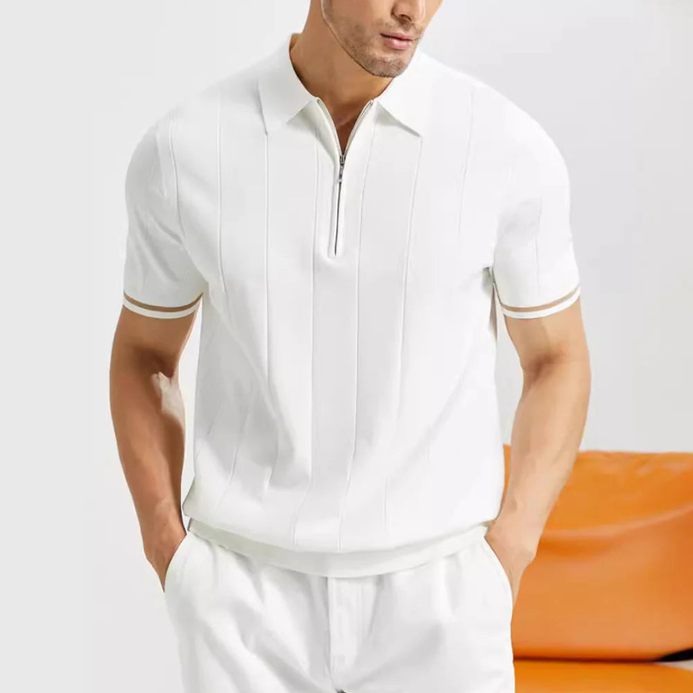 Heren Polo - Zwart - Lange Mouw - Klassiek - Ademend Poloshirt-1