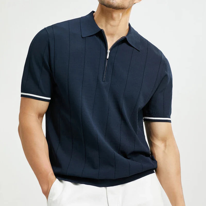 Heren Polo - Zwart - Lange Mouw - Klassiek - Ademend Poloshirt-2