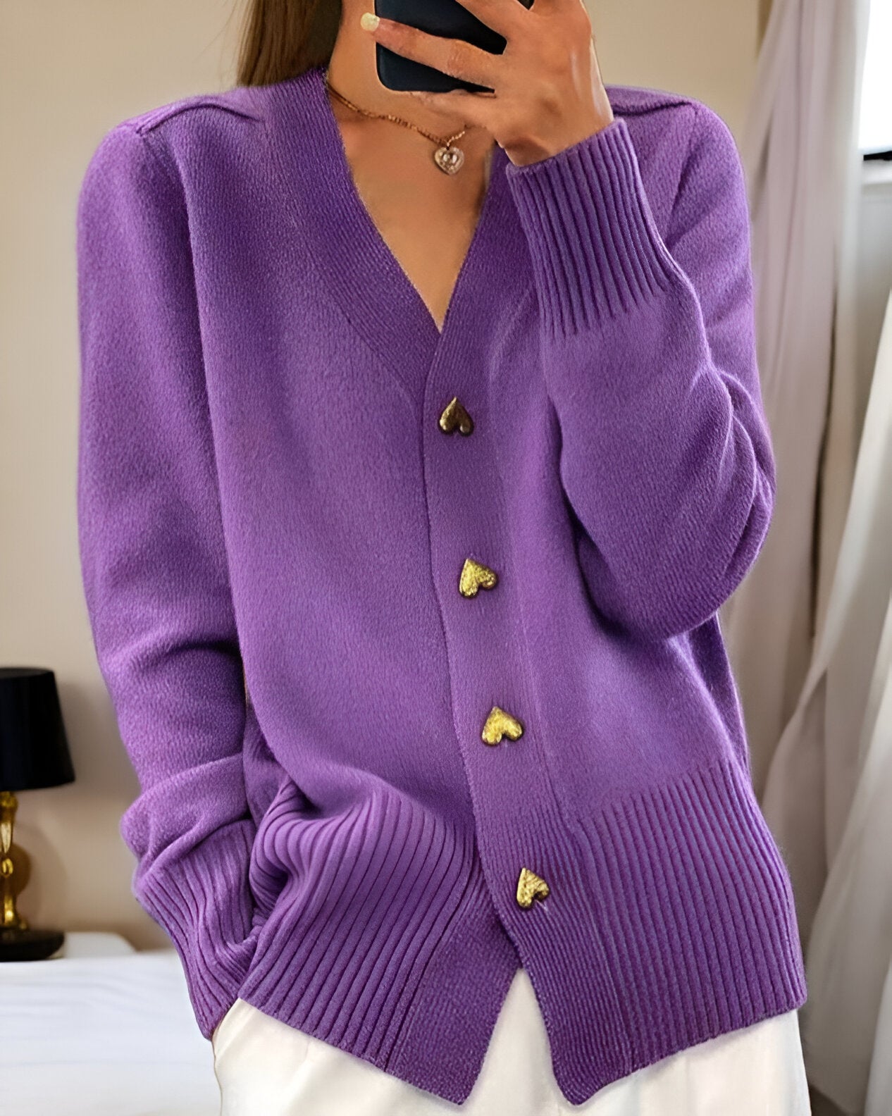 Variant image for Dames Vest - Kristine Cardigan - Elegant - V-hals - Flatterende Pasvorm-9