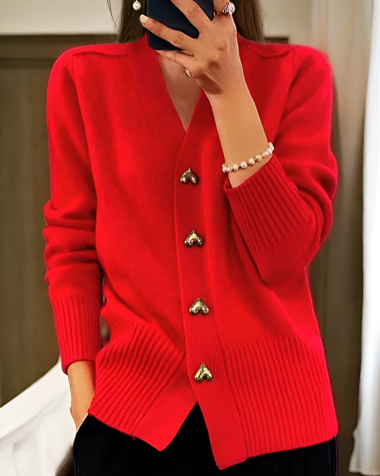Variant image for Dames Vest - Kristine Cardigan - Elegant - V-hals - Flatterende Pasvorm-13